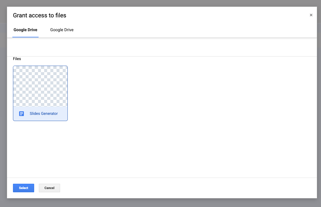 Google File Picker