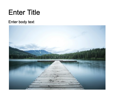 One Column Text with Image Via Google Docs™