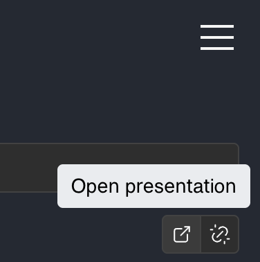 Open Presentation Button