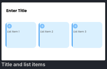 Title and List Items Layout