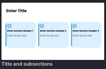 Title and Subsections Layout