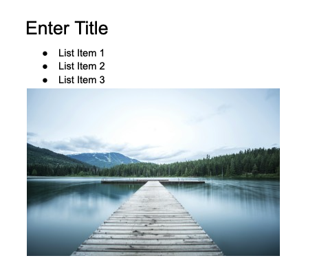 Title List Items and Image Via Google Docs™