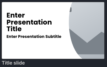 Title Slide Layout